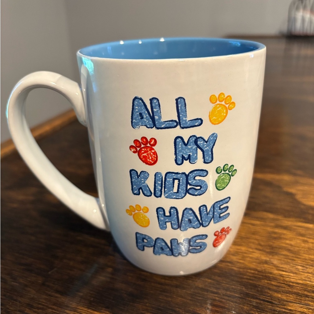 PET RAGEOUS “All My Kids Have Paws Mug, 24 oz, Multicolor